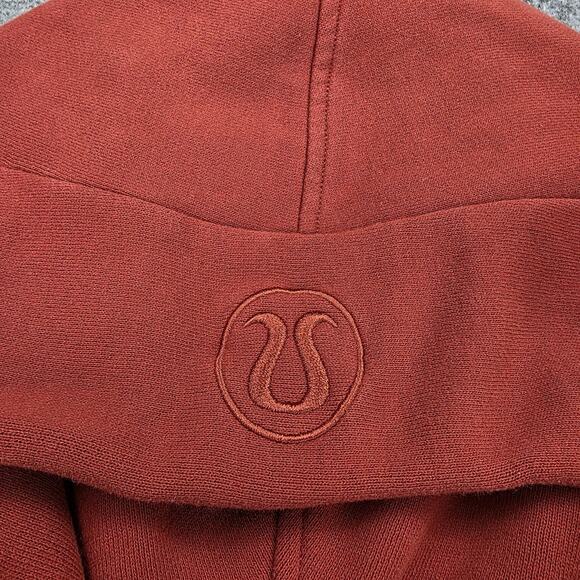 Lululemon Hoodie Womens XS/S Red Scuba Oversized Full Zip Cropped Thumbholes - Picture 12 of 16